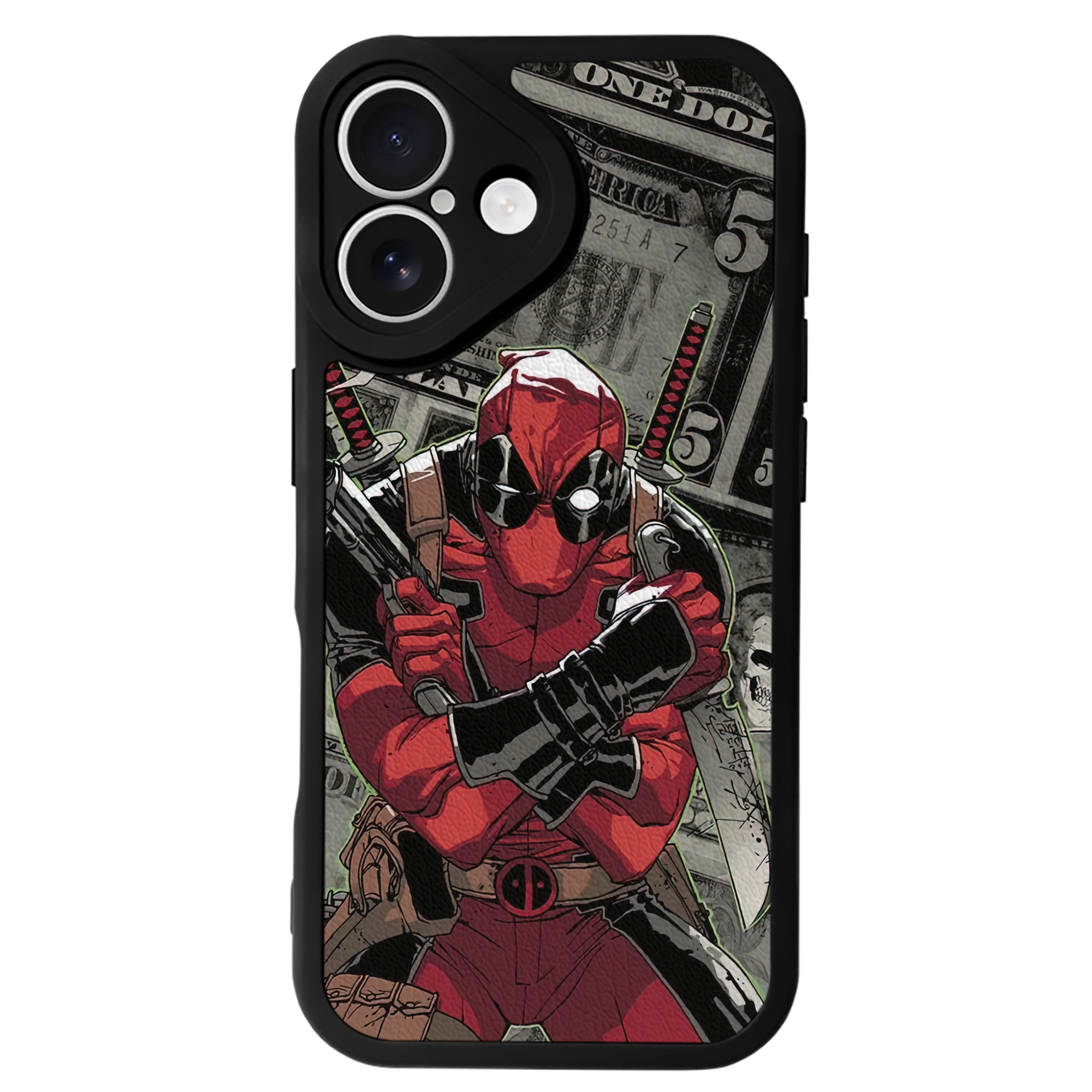 （画像用） Deadpool デッドプール 【iPhone 16シリーズ対応】シリコンスマホケース（レザー調） 材質：シリコン